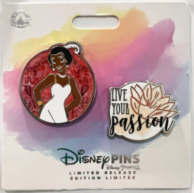 Tiana Princess and the Frog Live Your Passion 2 Pin Set Disney C08