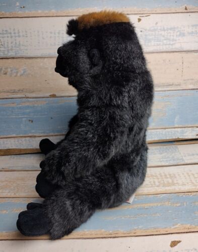 Ganz Webkinz Signature endangered Gorilla Plush No Code 10" sitting black Toy - Picture 3 of 8
