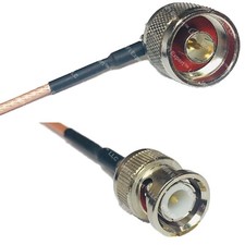 RG316 N MALE ANGLE to BNC MALE RF Cable Rapid-SHIP LOT
