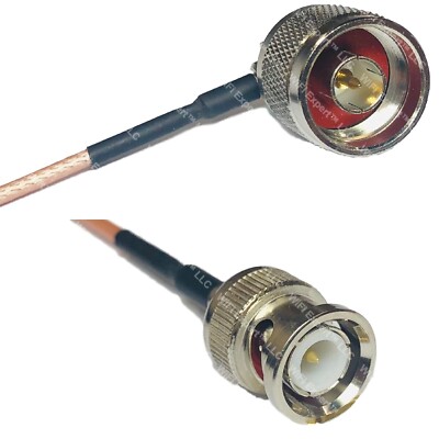 RG316 N MALE ANGLE to BNC MALE RF Cable Rapid-SHIP LOT