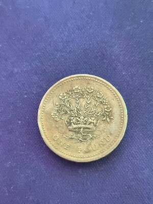 Rara Moneta One pound 1991 Elizabeth II Sterlina inglese DECUS