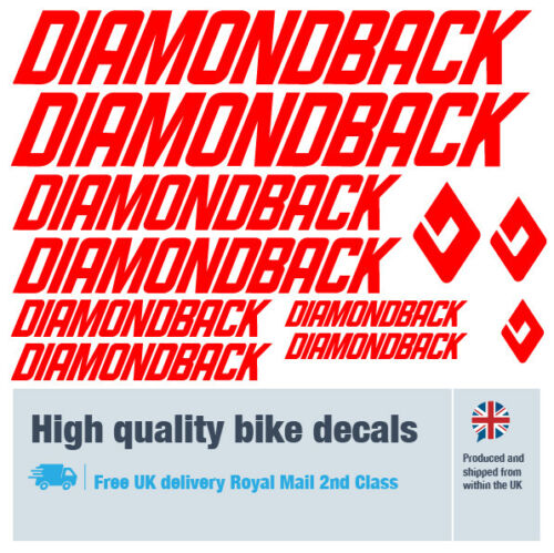 Diamondback nuove etichette decalcomanie bici e protezione bici gratuita (confezione 26) - 20 colori - Foto 20 di 30