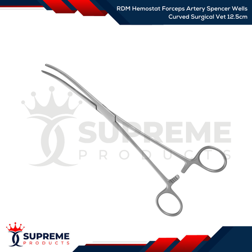 RDM Hemostat Forceps Artery Spencer Wells Straight & Curved Surgical Vet 12.5cm - Picture 3 of 3