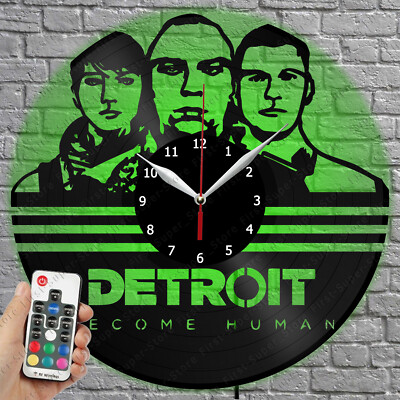 LED Clock Detroit Become Human Vinyl Record Wall Clock Led Light Wall Clock 4378