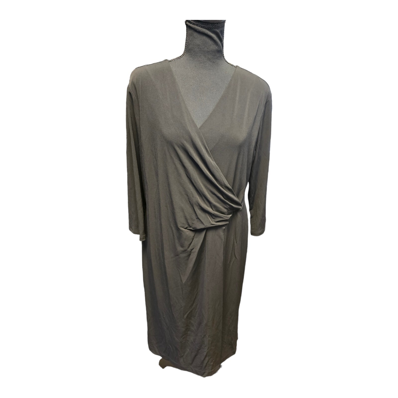 Chico's Black Wrap Dress So Slimming 3/4 Sleeve Stretch Size 2 NWT $99  Women's