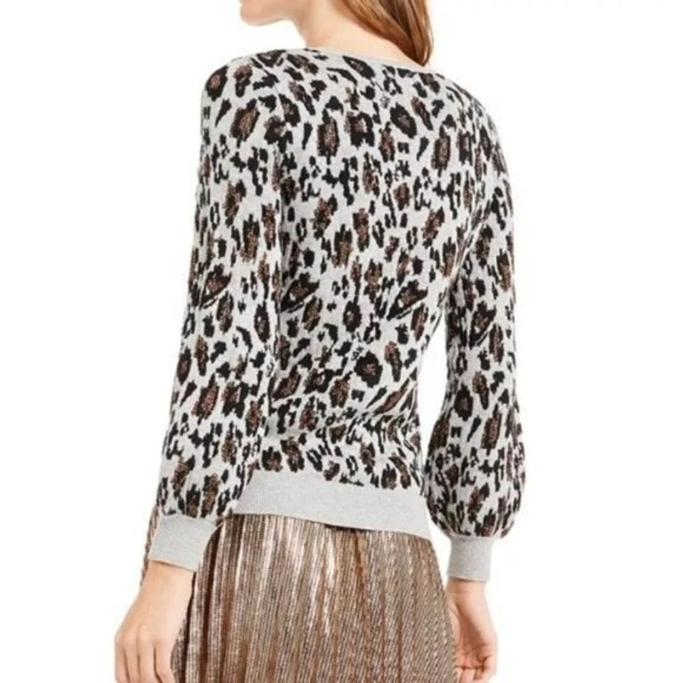 Suéter Alfani Metálico Estampado Animal-Leopardo - Talla: Pequeña Foto 3 de 4