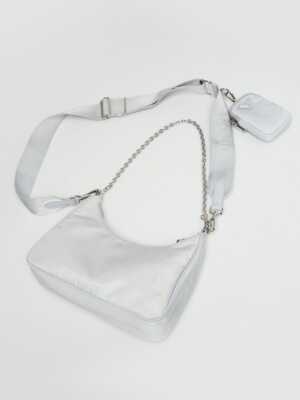 Prada Re-Edition 2005 Re-Nylon bag ホワイト Prada Re-Edition 2005 Re-Nylon Shoulder Bag | White | FARFETCH