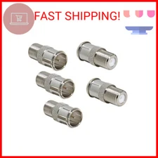 Quick Connect Cable TV Connectors, 5 Pack Ullnosoo F Type Push On Quick Coax Ada