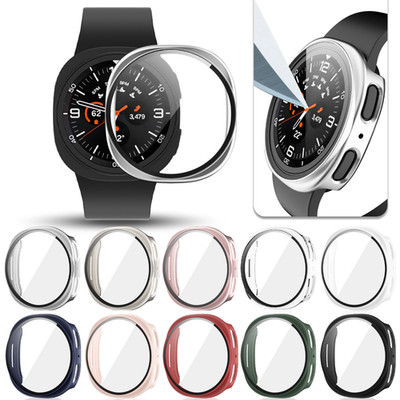 For Samsung Galaxy Watch 8/7/6/5/4/FE 40mm 44mm Glass Screen Protector PC Case