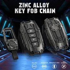 Black Remote Zinc Alloy Metal Key Fob Cover Holder For Toyota Corolla Camry RAV4