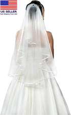 Bridal Veil Wedding Vails Women'S Simple Short Wedding Veils White One Size