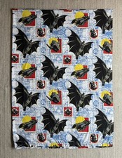 VINTAGE 1992 DC Comics Batman Twin Size Bed Flat Sheet Schematic Made In USA