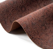 1 PCS 2.0mm 55.5oz Genuine Leather Sheet Floral Craft Rust Red 12x24 Inch