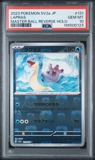 PSA 10 Lapras Master Ball Reverse Holo 131/165 Carta Pokemon 151 2023 Giapponese