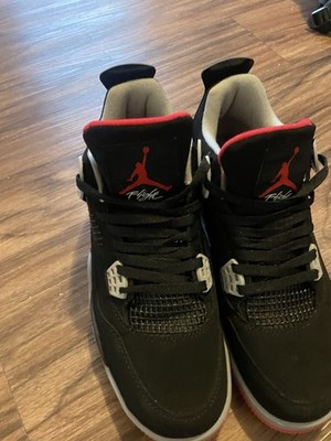 Jordan Air Jordan 4 Retro OG Bred Black Red Gray White Men's Basketball Sneakers