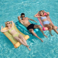 3 Pack 4-in-1 Inflatable Pool Floats, Water Hammock Lounges, Multi-Purpose Sw...