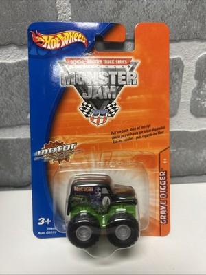 Hot Wheels Monster Jam Grave Digger Pull-Em Back Toy Monster Truck (2004) MOC