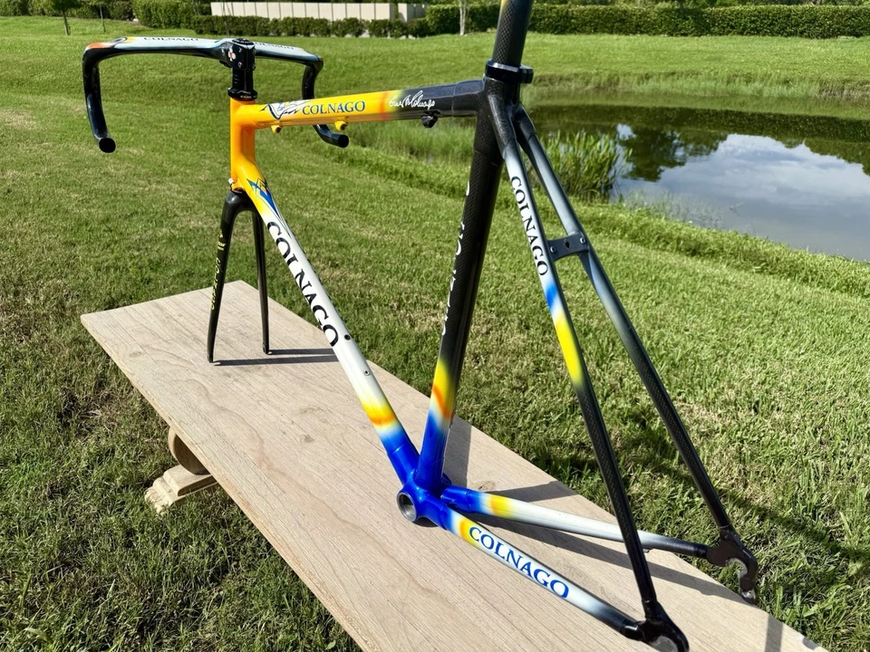 Colnago C-40 Carbon Frame Set, Team Rabobank, 56cm, Vintage Colnago w/ Bar/Stem - Image 3 of 4