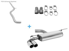  Racing-Komplettanlage ab Kat Audi A3 8V 3-Tür ab 2012 2x80mm doppelwandig