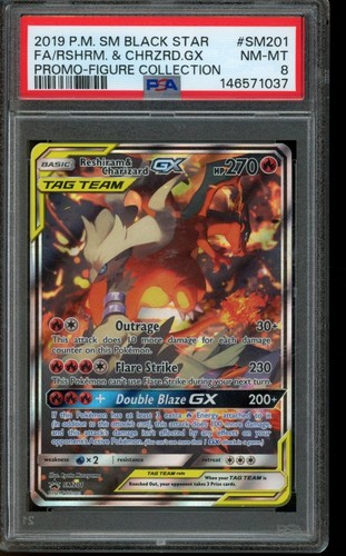 Reshiram & Charizard-GX graded PSA 8 for sale on eBay