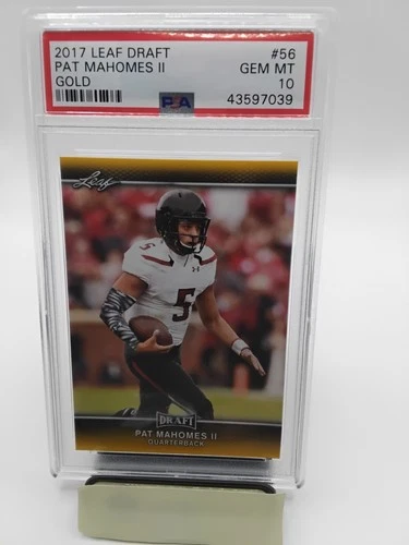 2017 LEAF DRAFT #56 PATRICK MAHOMES II ROOKIE RC PSA 10