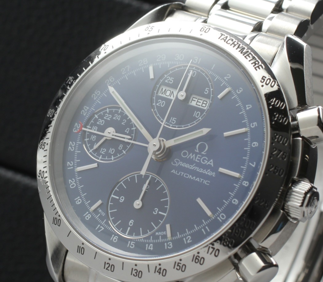 [Near MINT] OMEGA Speedmaster 3511.80 Date Chronograph Navy Dial AT Men's Watch