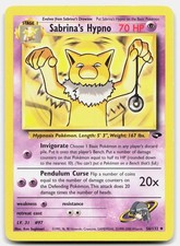 Sabrina's Hypno 56/132 Uncommon Gym Challenge Pokemon Unlimited MP