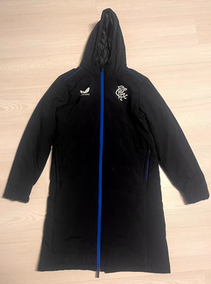 Castore Rangers FC Training Long Bench Jacke Damen Medium schwarz Trainer wattiert