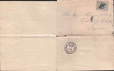 1885 Bridgeport Connecticut Transit Cancel on Formal Party Invitation 1885 Bridgeport Connecticut Transit Cancel on Formal Party Invitation