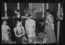 Photo:1930s Women in Evening Dresses Social Gathering Interior Scene
