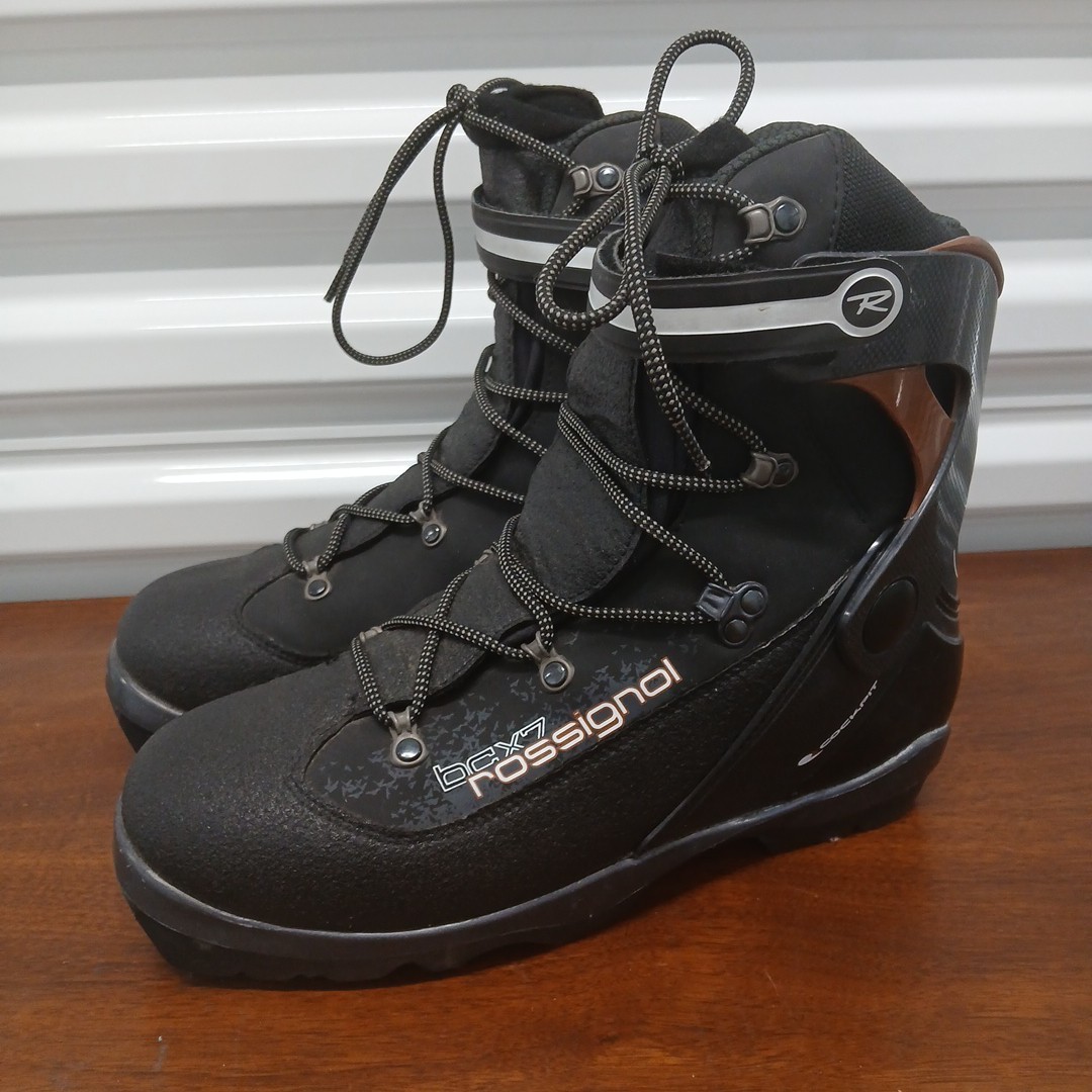 SALOMON ROSSIGNOL BCX7 SCARPONI DA SCI DI FONDO UOMO TAGLIA 42 EUR NERI US TAGLIA 8 5 belli!