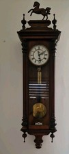 Single Vienna regulator wall Clock with a horse 