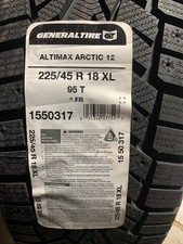 2 New 225 45 18 General Altimax Arctic-12 Extra Load Winter Snow Tires