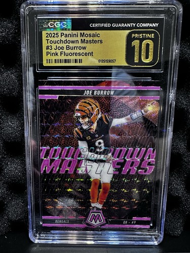 2025 Panini Mosaic Touchdown Masters Joe Burrow [Mosaic Pink Fluorescent] #3 card