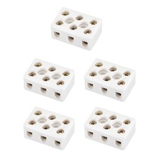 5Pcs 31x20x14mm 3 Way Ceramics Terminal Blocks ELECTRICAL WIRE CABLE Connectors