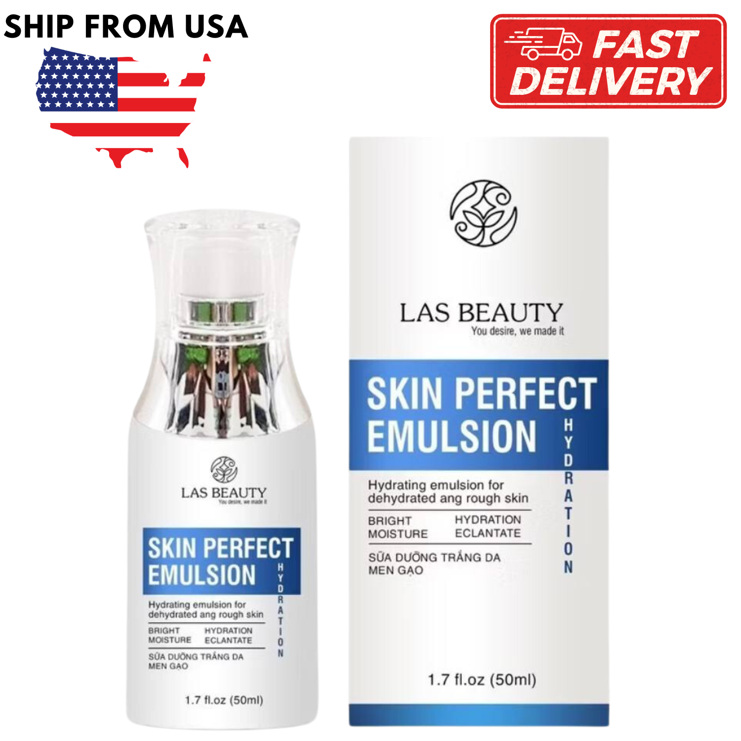 Las Beauty (EXP 05/2028) Original Skin Perfect Emulsion 50ml- FAST SHIP FROM USA