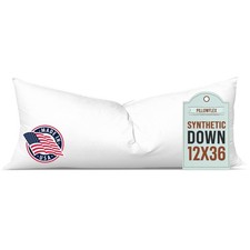 Pillowflex 12x36 Synthetic Down Alternative Pillow Insert - Ultra Soft, Plush