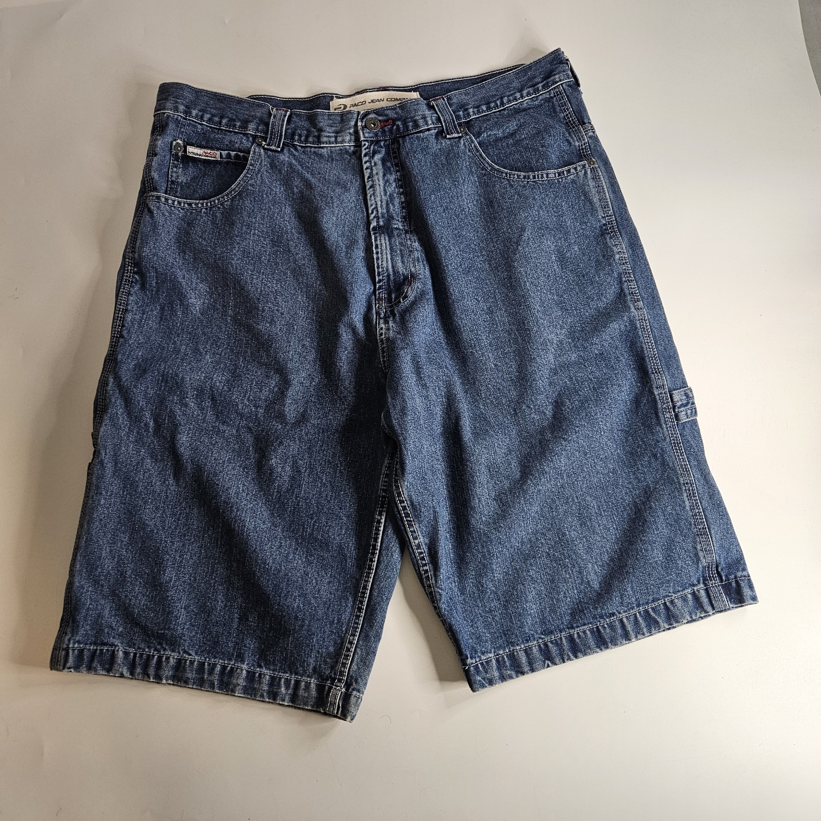 Vintage Paco Jean Co Y2K Mens Size 38 Denim Cargo Carpenter Baggy