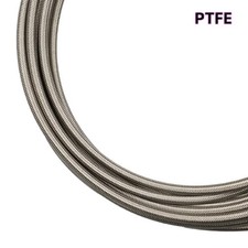 4an Ptfe Braided Stainless Steel Hose Line E85 Race Fuel Safe - By The Foo
