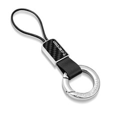 Car Keychain Compatible with Porsche Key Fob Keychains, Car Key Rope Black