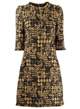 Dolce & Gabbana Women’s Size 38 Wool Tweed Fringe Dress Made In Italy