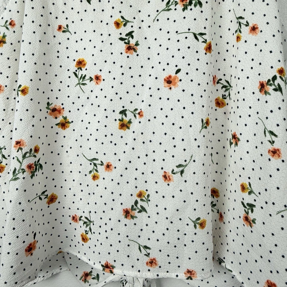 Lush Spaghetti Strap Sunflower Top Womens Size Medium Tie Front - Image 4 of 4