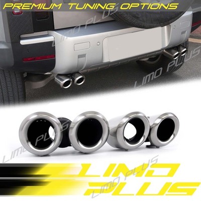 2.0L ONLY For Land Rover Defender 90/110/130 Rear Tail Exhaust Muffler Tips L+R