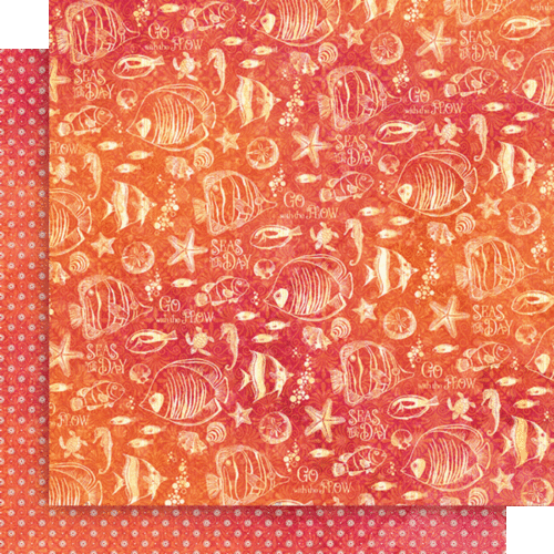 GRAPHIC 45 "SEAS THE DAY" 8X8 PAPER PACK OCEAN MARINE LIFE SCRAPJACK'S PLACE - Picture 4 of 13