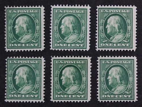 CKStamps: US Stamps Collection Scott#374 1c Franklin Unused NG