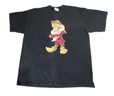 VINTAGE WALT DISEY WORLD SNOW WHITE GRUMPY SHIRT BLACK SZ L T-SHIRT