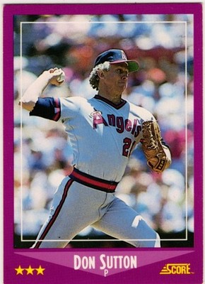 1988 Score Baseball Don Sutton No. 105 California Angels