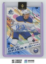 2025-26 SP Game Used New Grooves Blue Auto RC Noah Ostlund #NG-23 Buffalo Sabres