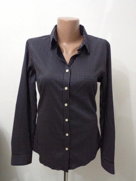 Women Banana Republic Shirt Black Cotton 38 / M / #5NUQ