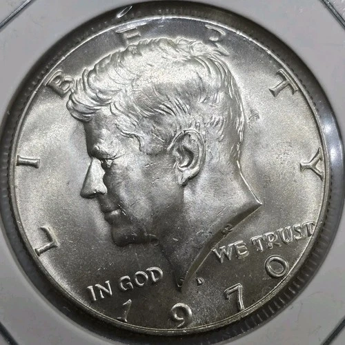 1970-D 40% SILVER KENNEDY HALF DOLLAR Uncirculated 50c US Coin JFK